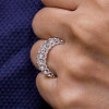 9ctw Radiant Cut White Sapphire Eternity Ring
