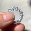 9ctw Radiant Cut White Sapphire Eternity Ring