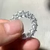 9ctw Radiant Cut White Sapphire Eternity Ring