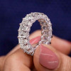 9ctw Radiant Cut White Sapphire Eternity Ring