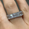 9ctw Radiant Cut White Sapphire Eternity Ring