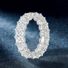 9ctw Radiant Cut White Sapphire Eternity Ring