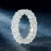 9ctw Radiant Cut White Sapphire Eternity Ring