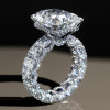 8.4ct Radiant Cut White Sapphire Eternity Wedding Ring Set