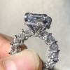 8.4ct Radiant Cut White Sapphire Eternity Engagement Ring