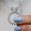 8.4ct Radiant Cut White Sapphire Eternity Engagement Ring