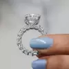 8.4ct Radiant Cut White Sapphire Eternity Engagement Ring