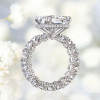 8.4ct Radiant Cut White Sapphire Eternity Engagement Ring