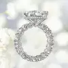 8.4ct Radiant Cut White Sapphire Eternity Engagement Ring