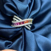 Pincess Cut Multicolor Sapphire Rainbow Cocktail Ring