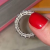 6ctw Round/Emerald Cut Classic Paved Eternity Ring