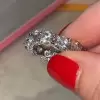 6ctw Round/Emerald Cut Classic Paved Eternity Ring
