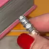 6ctw Round/Emerald Cut Classic Paved Eternity Ring