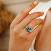 4ct Emerald Cut Emerald Vintage Promise Ring