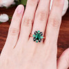 4ct Emerald Cut Emerald Vintage Promise Ring