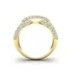 Paved White Sapphire Bold Knot Unisex Ring