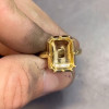 8.5ct Emerald Cut White Sapphire Vintage Engagement Ring