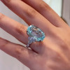 18ct Cushion Cut Paraiba Tourmaline Cocktail Ring