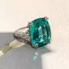12ct Cushion Cut Green Paraiba Tourmaline Cocktail Ring