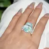 18ct Cushion Cut Paraiba Tourmaline Cocktail Ring