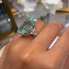 18ct Cushion Cut Paraiba Tourmaline Cocktail Ring