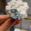 18ct Cushion Cut Paraiba Tourmaline Cocktail Ring