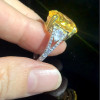 9.3ct Oval Cut Yellow Sapphire Engagement Ring