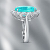 9.3ct Oval Cut Paraiba Tourmaline Halo Cocktail Ring