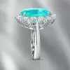 9.3ct Oval Cut Paraiba Tourmaline Halo Cocktail Ring