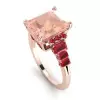 8ct Emerald Cut Morganite Pink Sapphire Engagement Ring