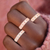 10ctw Cushion Cut Morganite Pink Sapphire Eternity Ring