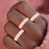 10ctw Cushion Cut Morganite Pink Sapphire Eternity Ring