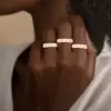 10ctw Cushion Cut Morganite Pink Sapphire Eternity Ring