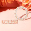 10ctw Cushion Cut Morganite Pink Sapphire Eternity Ring