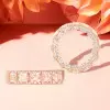 10ctw Cushion Cut Morganite Pink Sapphire Eternity Ring
