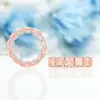 10ctw Cushion Cut Morganite Pink Sapphire Eternity Ring