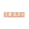 10ctw Cushion Cut Morganite Pink Sapphire Eternity Ring
