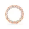 10ctw Cushion Cut Morganite Pink Sapphire Eternity Ring