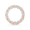 10ctw Cushion Cut Morganite Pink Sapphire Eternity Ring