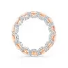 10ctw Cushion Cut Morganite Pink Sapphire Eternity Ring