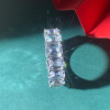 12ctw Emerald Cut White Sapphire Eternity Ring
