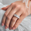 12ctw Emerald Cut White Sapphire Eternity Ring