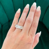 12ctw Emerald Cut White Sapphire Eternity Ring