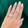 12ctw Emerald Cut White Sapphire Eternity Ring