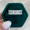 12ctw Emerald Cut White Sapphire Eternity Ring