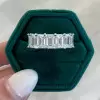 12ctw Emerald Cut White Sapphire Eternity Ring
