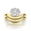 2ct Oval Cut White Sapphire Wave Shank Engagement Ring