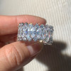 13ctw Marquise Cut White Sapphire Bold Eternity Ring