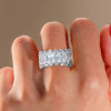 13ctw Marquise Cut White Sapphire Bold Eternity Ring