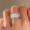 13ctw Marquise Cut White Sapphire Bold Eternity Ring